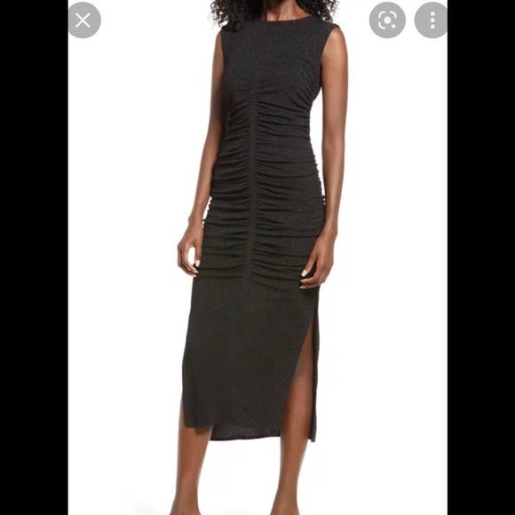 Open edit ruched sleeveless dress - Picture 1 of 3